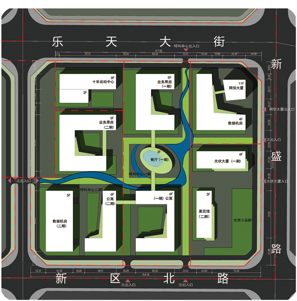 园区总平面图/渭南信息产业园